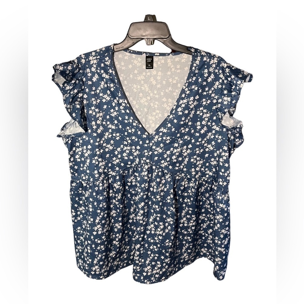 SHEIN Curve Peplum Blouse